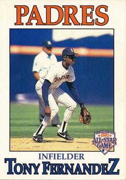 1992 Carl's Jr.  San Diego Padres #NNO Tony Fernandez Front