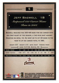 2003 Fleer Showcase #5 Jeff Bagwell Back