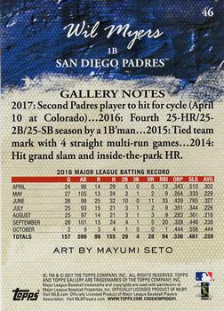 2017 Topps Gallery #46 Wil Myers Back