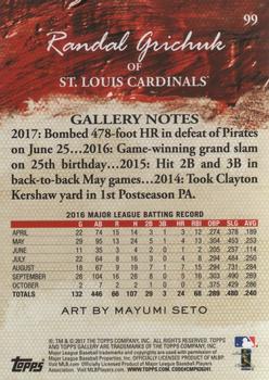 2017 Topps Gallery #99 Randal Grichuk Back