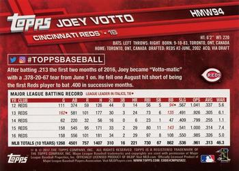 2017 Topps Holiday #HMW94 Joey Votto Back