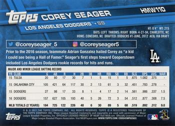 2017 Topps Holiday #HMW110 Corey Seager Back
