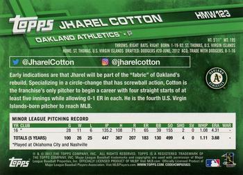 2017 Topps Holiday #HMW123 Jharel Cotton Back