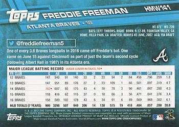 2017 Topps Holiday #HMW141 Freddie Freeman Back