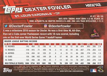 2017 Topps Holiday #HMW142 Dexter Fowler Back