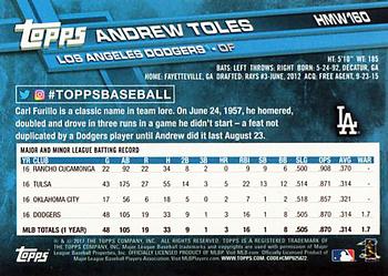 2017 Topps Holiday #HMW160 Andrew Toles Back