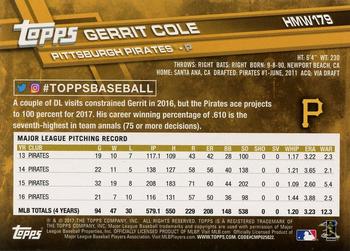 2017 Topps Holiday #HMW179 Gerrit Cole Back