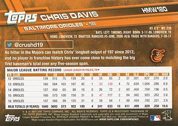 2017 Topps Holiday #HMW180 Chris Davis Back