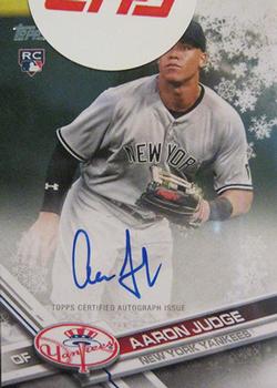 2017 Topps Holiday - Autographs #A-AJ Aaron Judge Front