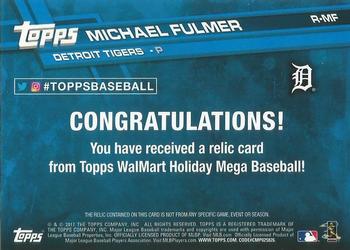 2017 Topps Holiday - Relics #R-MF Michael Fulmer Back