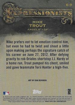 2017 Topps Gallery - The Expressionists #E-9 Mike Trout Back