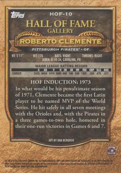 2017 Topps Gallery - Hall of Fame Gallery #HOF-10 Roberto Clemente Back