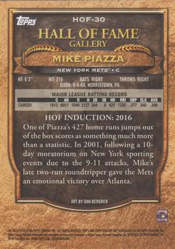 2017 Topps Gallery - Hall of Fame Gallery #HOF-30 Mike Piazza Back