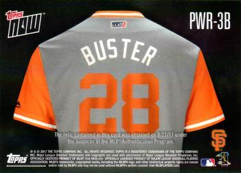 2017 Topps Now Players Weekend - Relics #PWR-3B Buster Posey Back