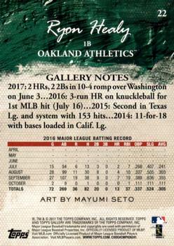 2017 Topps Gallery - Private Issue #22 Ryon Healy Back