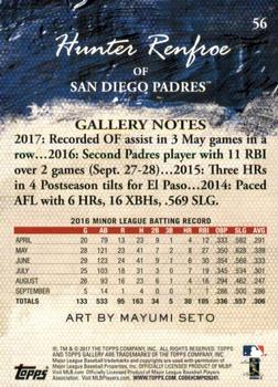 2017 Topps Gallery - Private Issue #56 Hunter Renfroe Back