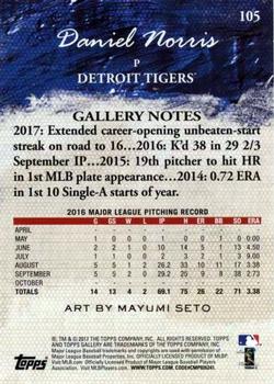 2017 Topps Gallery - Private Issue #105 Daniel Norris Back