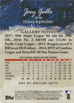 2017 Topps Gallery - Canvas #7 Joey Gallo Back