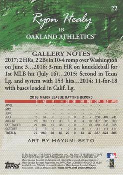 2017 Topps Gallery - Canvas #22 Ryon Healy Back