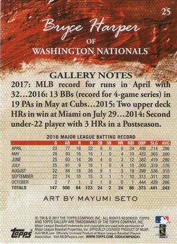 2017 Topps Gallery - Canvas #25 Bryce Harper Back