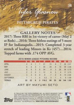 2017 Topps Gallery - Canvas #38 Tyler Glasnow Back