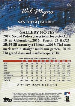 2017 Topps Gallery - Canvas #46 Wil Myers Back