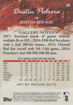 2017 Topps Gallery - Canvas #48 Dustin Pedroia Back