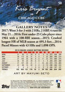 2017 Topps Gallery - Canvas #50 Kris Bryant Back