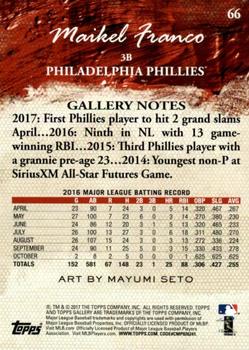 2017 Topps Gallery - Canvas #66 Maikel Franco Back