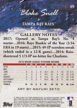 2017 Topps Gallery - Canvas #69 Blake Snell Back