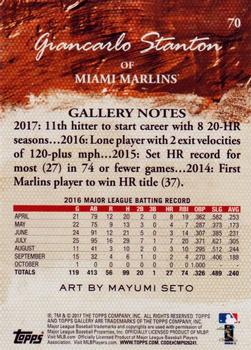 2017 Topps Gallery - Canvas #70 Giancarlo Stanton Back