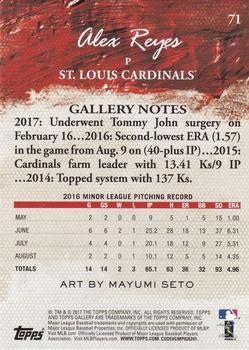 2017 Topps Gallery - Canvas #71 Alex Reyes Back