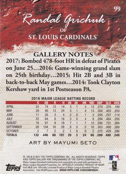 2017 Topps Gallery - Canvas #99 Randal Grichuk Back