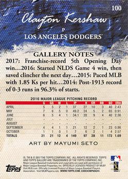 2017 Topps Gallery - Canvas #100 Clayton Kershaw Back
