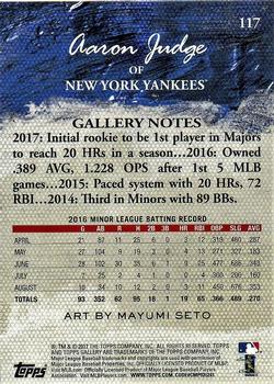 2017 Topps Gallery - Canvas #117 Aaron Judge Back