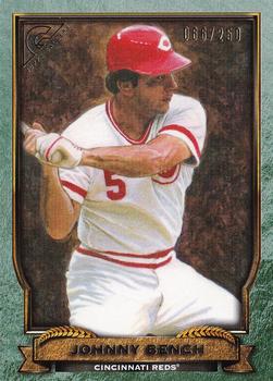 2017 Topps Gallery - Hall of Fame Gallery Green #HOF-16 Johnny Bench Front