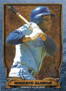 2017 Topps Gallery - Hall of Fame Gallery Blue #HOF-24 Roberto Alomar Front
