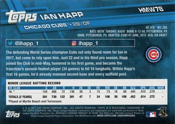 2017 Topps Holiday - Metallic Snowflakes #HMW78 Ian Happ Back