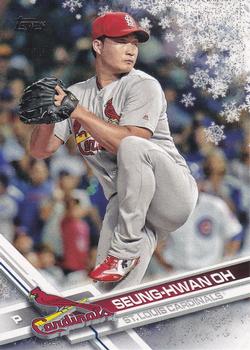 2017 Topps Holiday - Metallic Snowflakes #HMW95 Seung-Hwan Oh Front