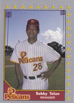 1990 Pacific Senior League - Glossy #1 Bobby Tolan Front