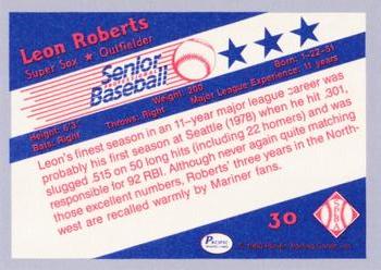 1990 Pacific Senior League - Glossy #30 Leon Roberts Back