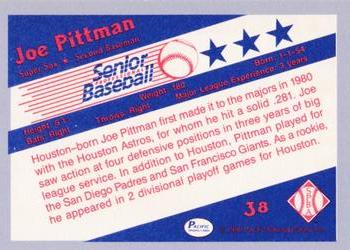 1990 Pacific Senior League - Glossy #38 Joe Pittman Back