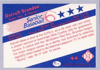 1990 Pacific Senior League - Glossy #44 Darrell Brandon Back