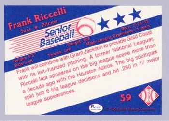 1990 Pacific Senior League - Glossy #59 Frank Riccelli Back