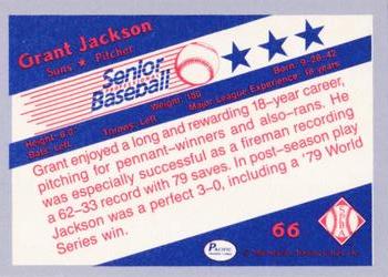 1990 Pacific Senior League - Glossy #66 Grant Jackson Back