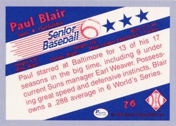1990 Pacific Senior League - Glossy #76 Paul Blair Back