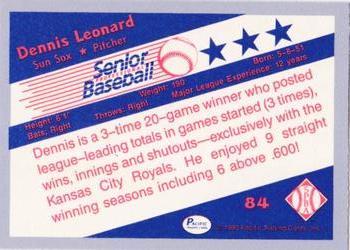 1990 Pacific Senior League - Glossy #84 Dennis Leonard Back