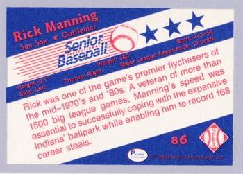 1990 Pacific Senior League - Glossy #86 Rick Manning Back