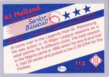 1990 Pacific Senior League - Glossy #113 Al Holland Back