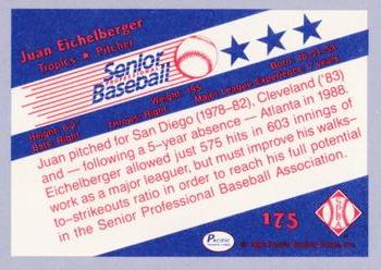 1990 Pacific Senior League - Glossy #175 Juan Eichelberger Back